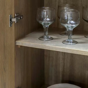 Panelled 2 Door Drinks Cabinet - Smoked