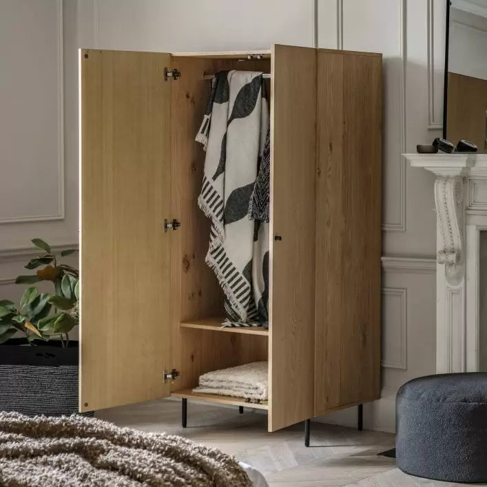 Ashdown 2 Door Wardrobe - Natural