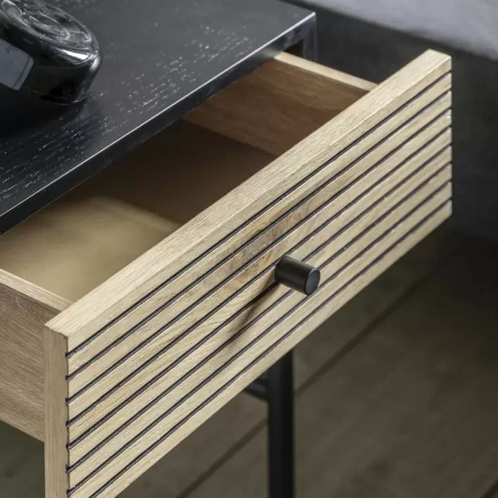 Hyland Bedside Table - Black
