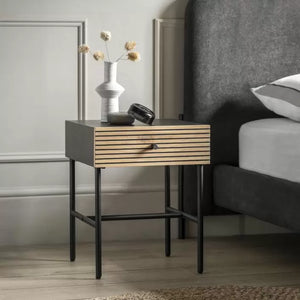 Hyland Bedside Table - Black