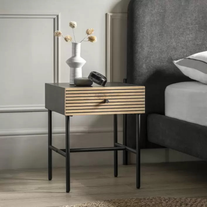 Hyland Bedside Table - Black