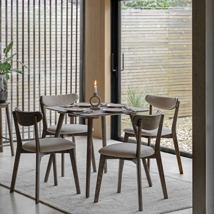Hatfield 77cm Square Dining Table - Smoked