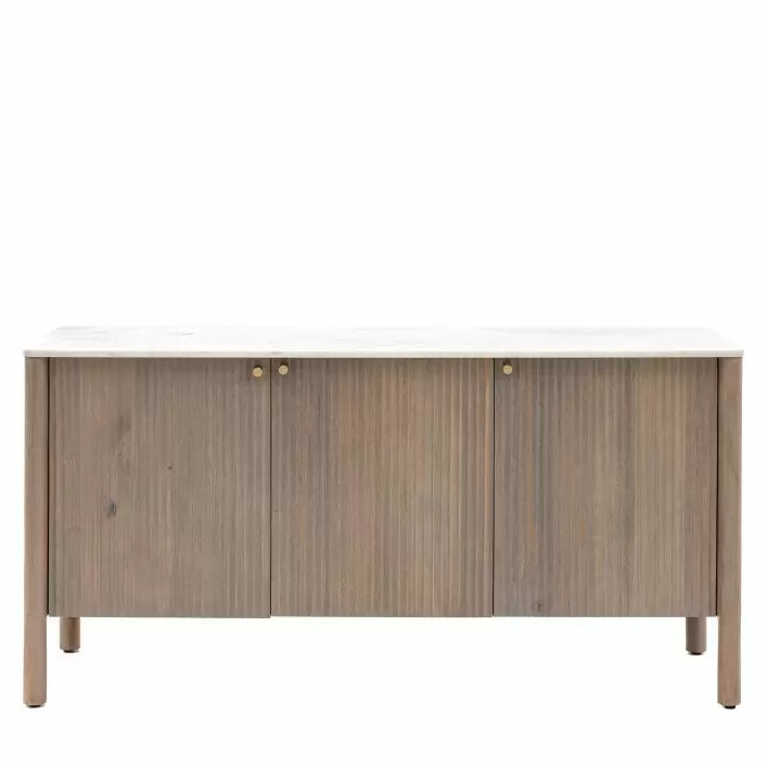 Marmo Mango Wood Sideboard - Grey Wash