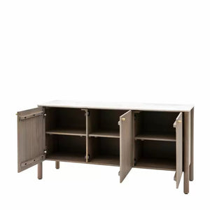 Marmo Mango Wood Sideboard - Grey Wash