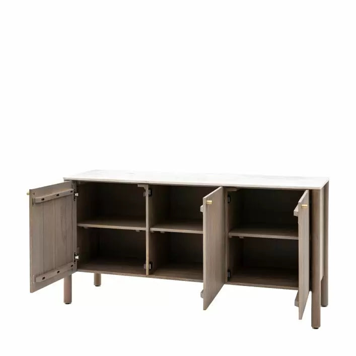 Marmo Mango Wood Sideboard - Grey Wash