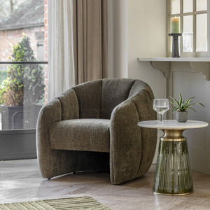 Atella Upholstered Tub Chair - Moss Green