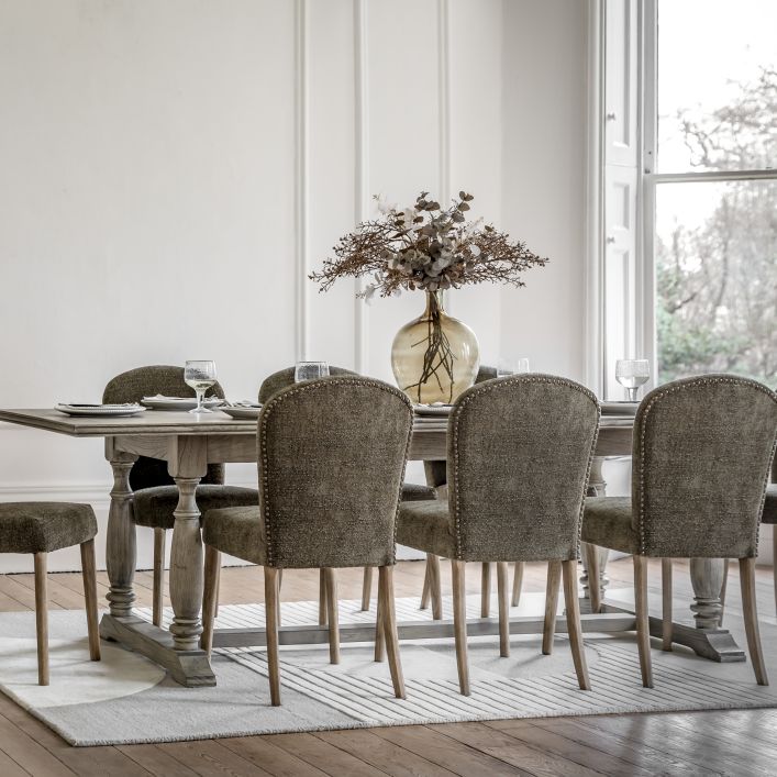 Hinton Oak Dining Chair (Set of 2) - Moss Green