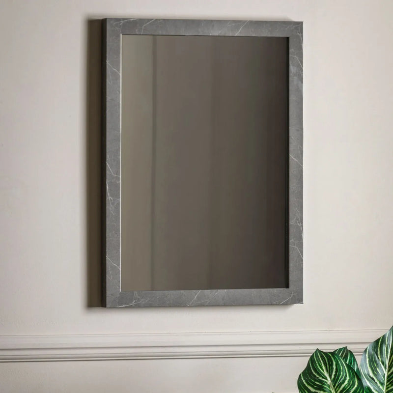 Romano Rectangle Mirror - Marbled Grey