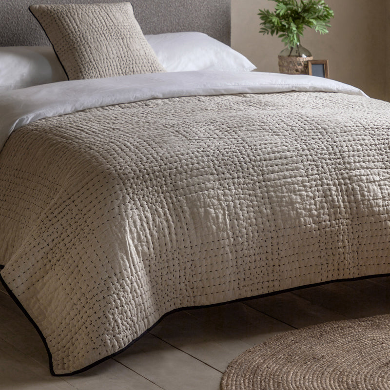 Matrix Bedspread - Beige