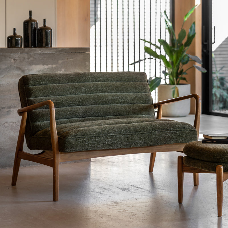 Datsun 2 Seater Sofa - Green Boucle