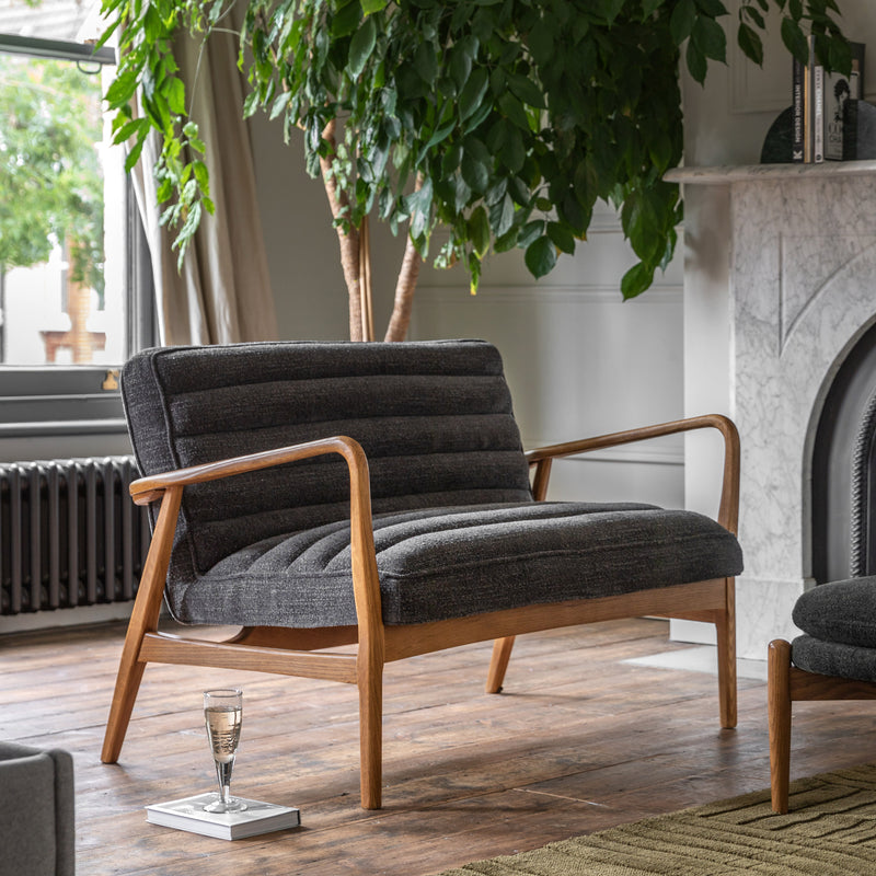 Datsun 2 Seater Sofa - Charcoal Boucle