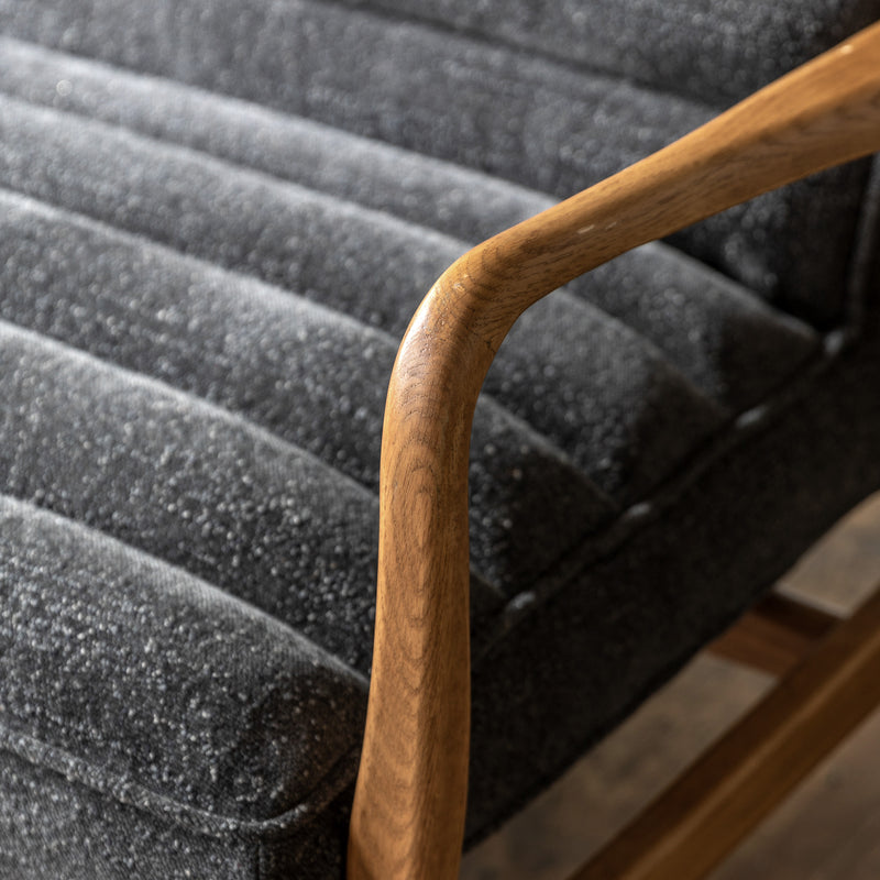 Datsun 2 Seater Sofa - Charcoal Boucle