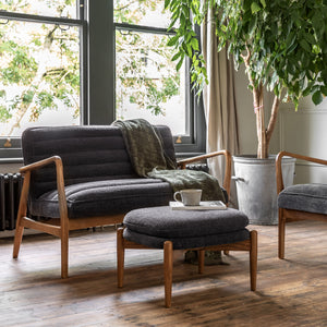 Datsun 2 Seater Sofa - Charcoal Boucle