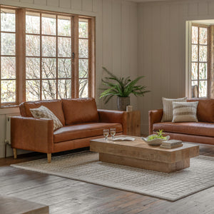 Osborne Leather 2 Seater Sofa - Vintage Brown