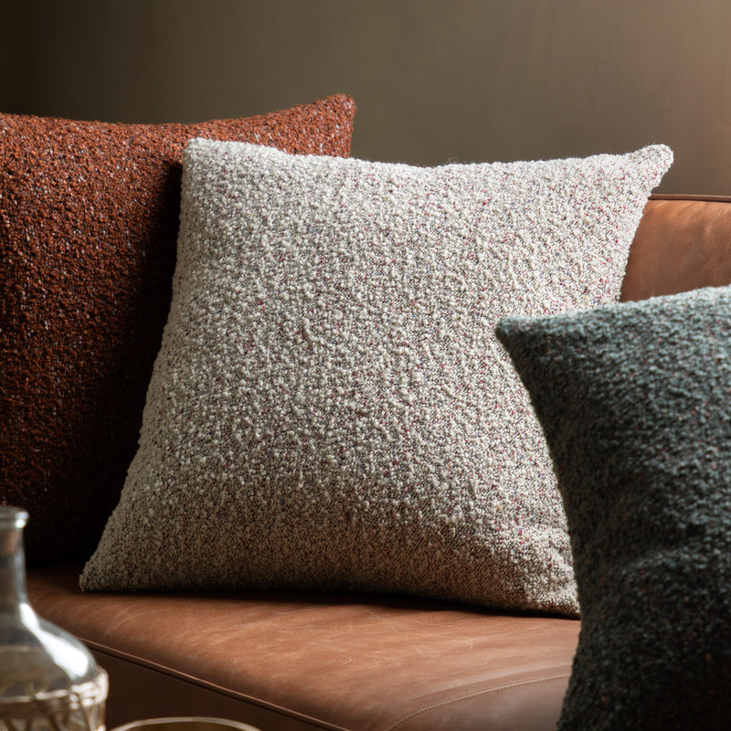 Boucle Knife Edge Cushion - Grey