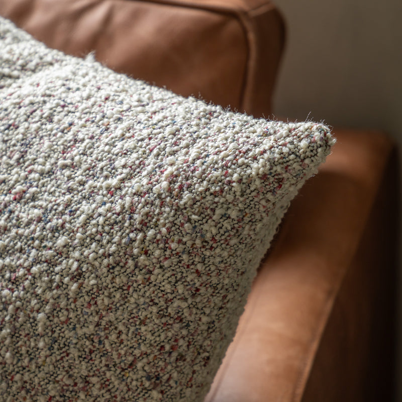 Boucle Knife Edge Cushion - Grey