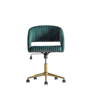 Murray Velvet Swivel Chair - Green