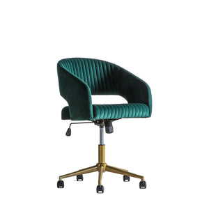 Murray Velvet Swivel Chair - Green