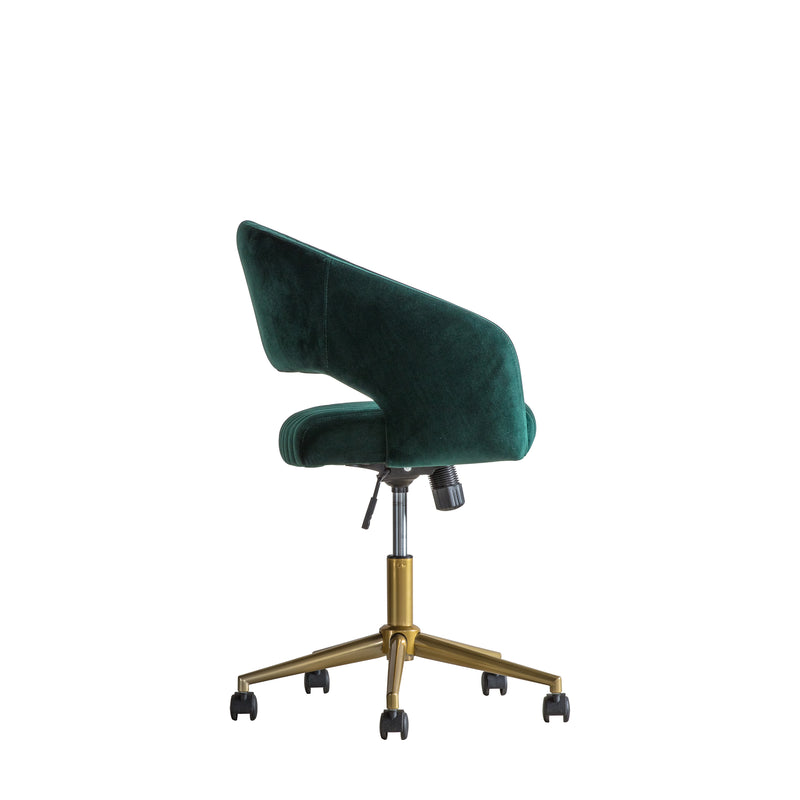 Murray Velvet Swivel Chair - Green