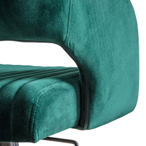 Murray Velvet Swivel Chair - Green