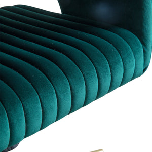 Murray Velvet Swivel Chair - Green