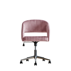 Murray Velvet Swivel Chair - Pink