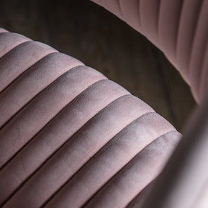Murray Velvet Swivel Chair - Pink