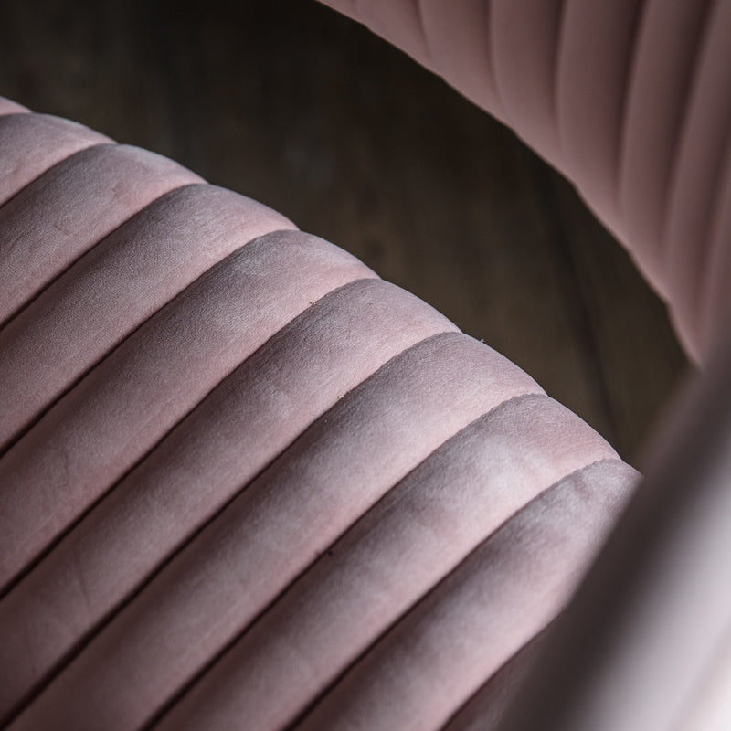 Murray Velvet Swivel Chair - Pink