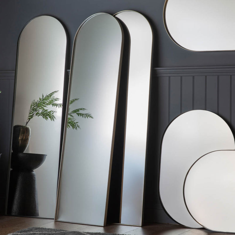 Hurston Extra Large Arched Leaner Mirror - Champagne