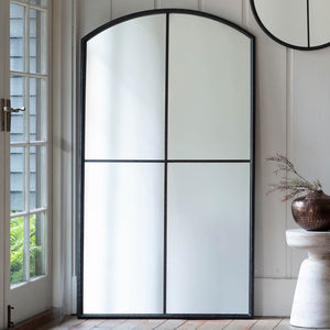 Frida Extra Large Arched Leaner Mirror - Black