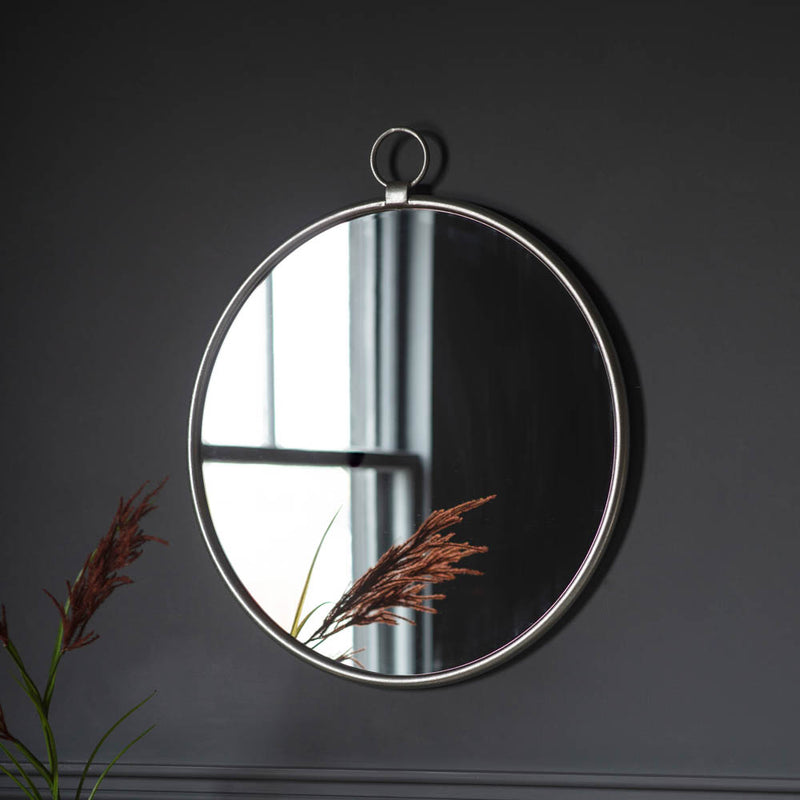 Bayswater Medium Round Wall Mirror - Silver