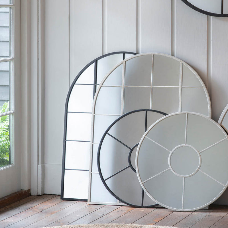 Hampstead Medium Arched Wall Mirror - Black