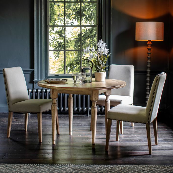 Mustique 110cm Solid Mindi Dining Table - Natural
