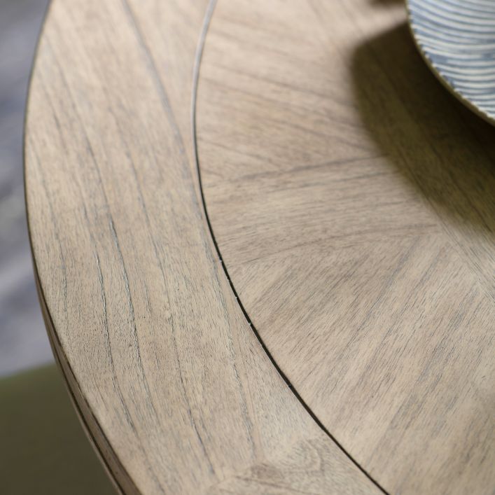 Mustique 110cm Solid Mindi Dining Table - Natural