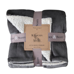 Sterling Sherpa Throw - Grey