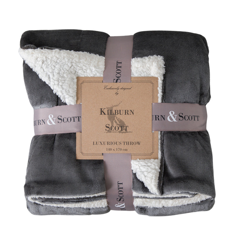 Sterling Sherpa Throw - Grey