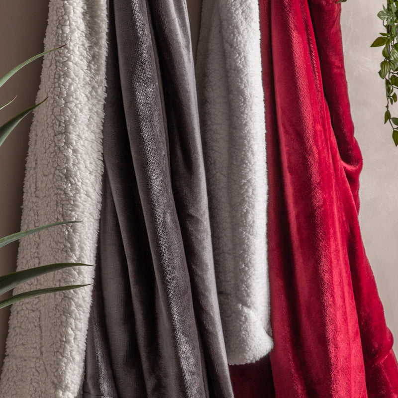 Sterling Sherpa Throw - Grey