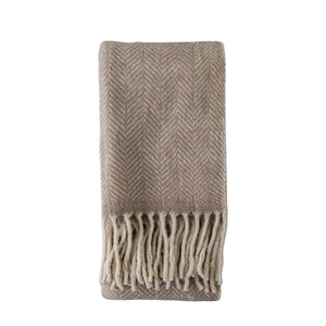 Wool Throw - Taupe