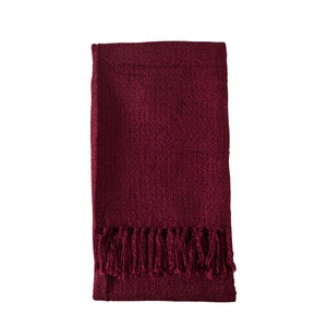 Acrylic Textured Throw - Claret