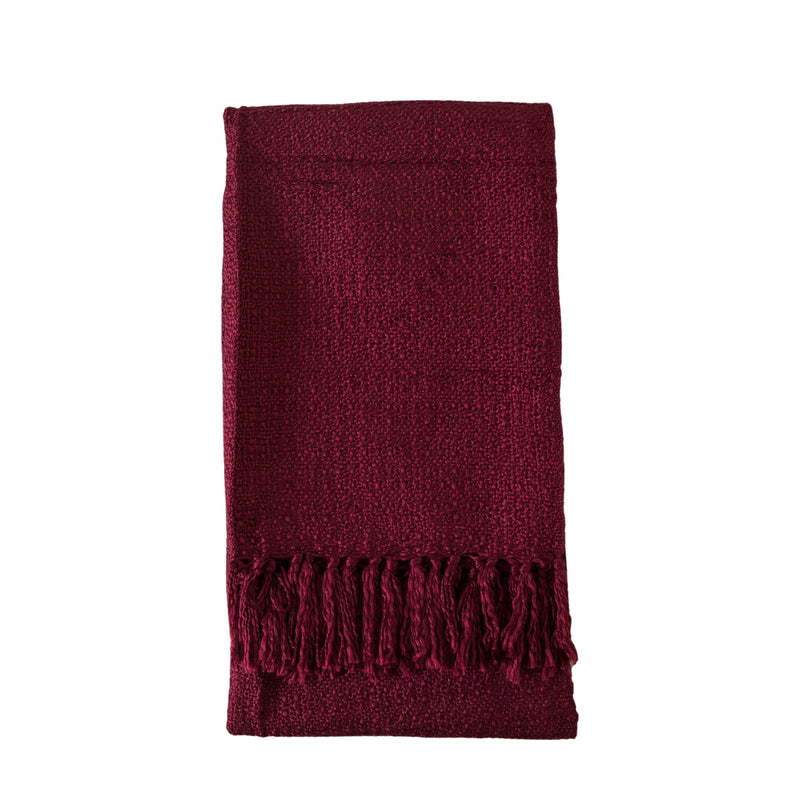 Acrylic Textured Throw - Claret