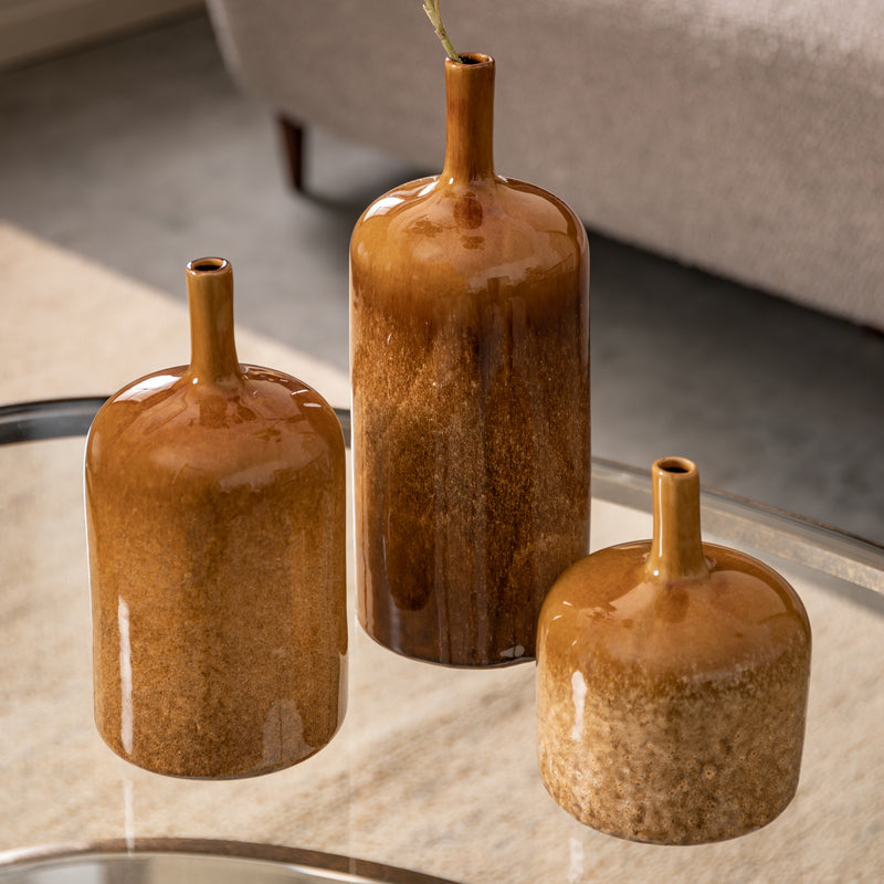Vormark Ornaments - Brown (Set of 3)