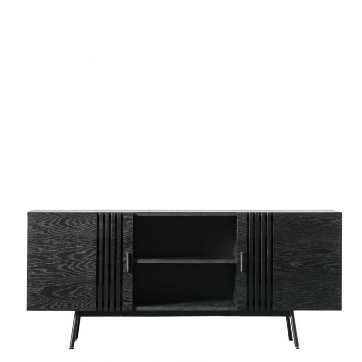 Holsen Oak Veneer Sideboard - Black