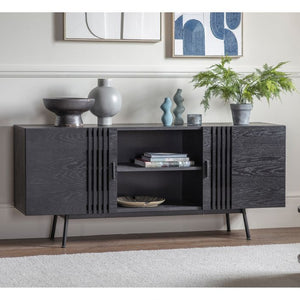 Holsen Oak Veneer Sideboard - Black