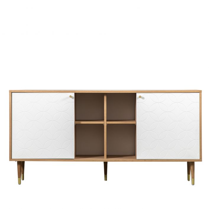 Newbury Oak Veneer Sideboard - White