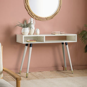 Holbrook 110cm Rectangle Oak Console Table - White