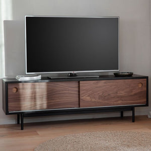 Barbican 140cm Walnut Veneer TV Unit - Brown