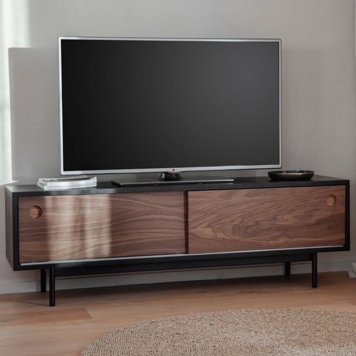 Barbican 140cm Walnut Veneer TV Unit - Brown