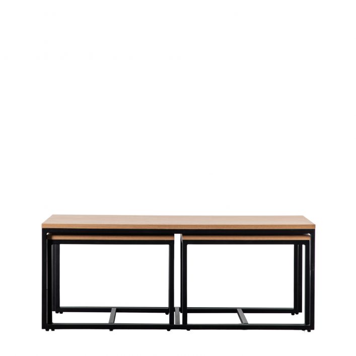Henley 54cm Rectangle Wood Veneer Coffee Table - Natural