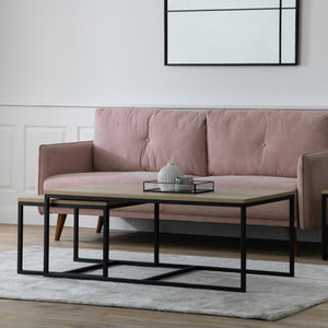 Henley 54cm Rectangle Wood Veneer Coffee Table - Natural