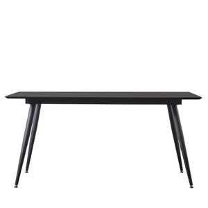 Astley 160cm Oak Veneer Dining Table - Black